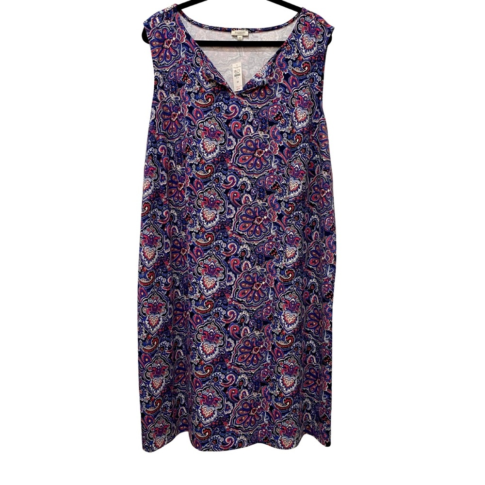 NWT Talbots Purple and Pink Floral Dress | 3X | NET